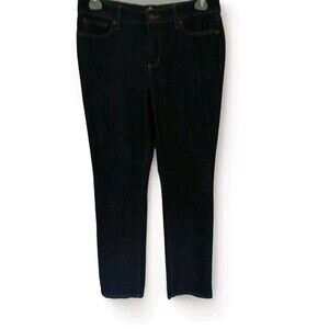 St johns Bay Womens Straight Leg Jeans size 10 Dark Wash Denim NEW  VERY NICE